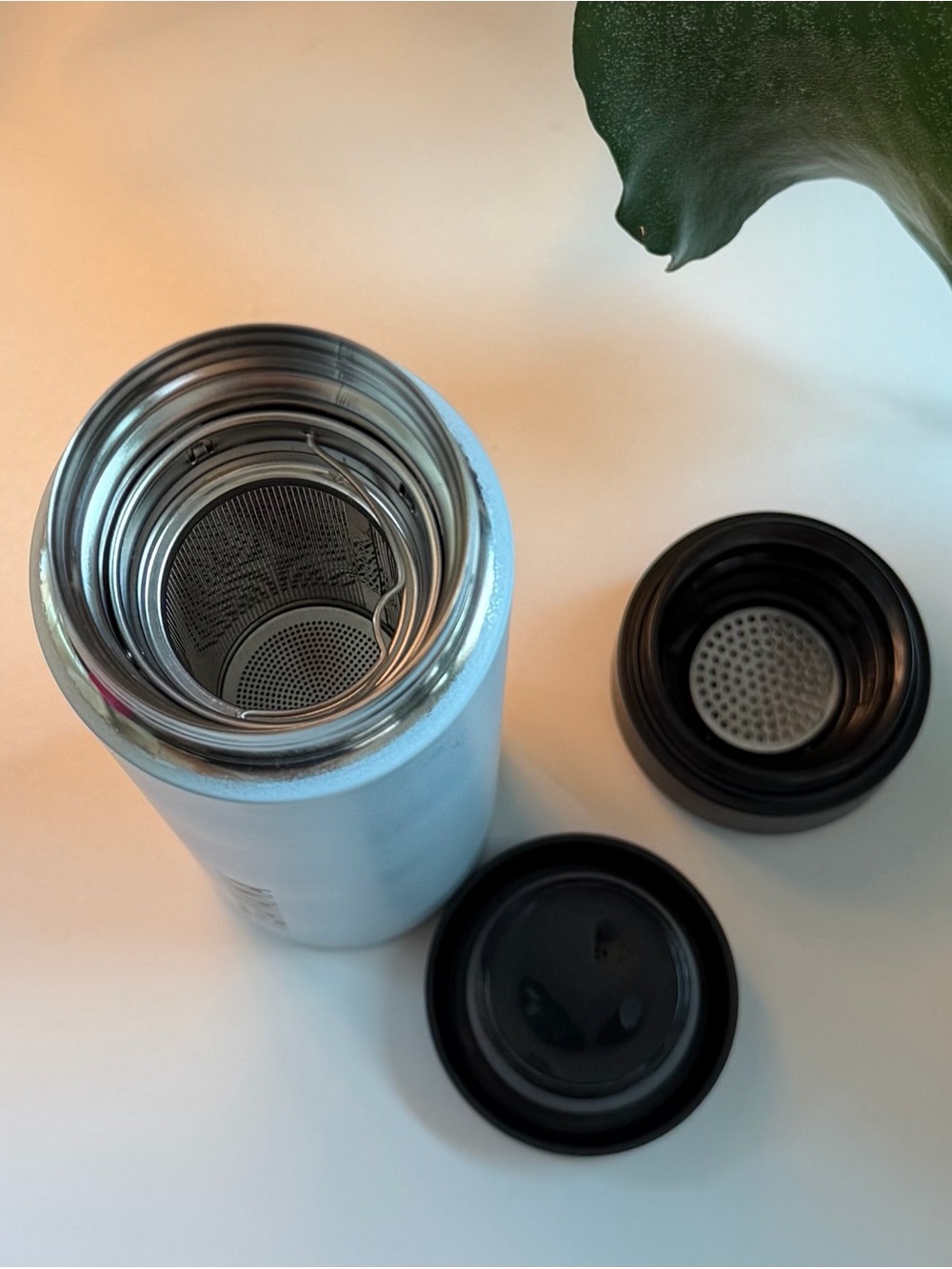Teavana Loose Tea Stainless Steel Tumbler 16 oz Frost Blue - Picture 6 of 8
